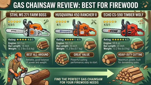Best Chainsaw for Firewood: Power, Bar Length & Specs