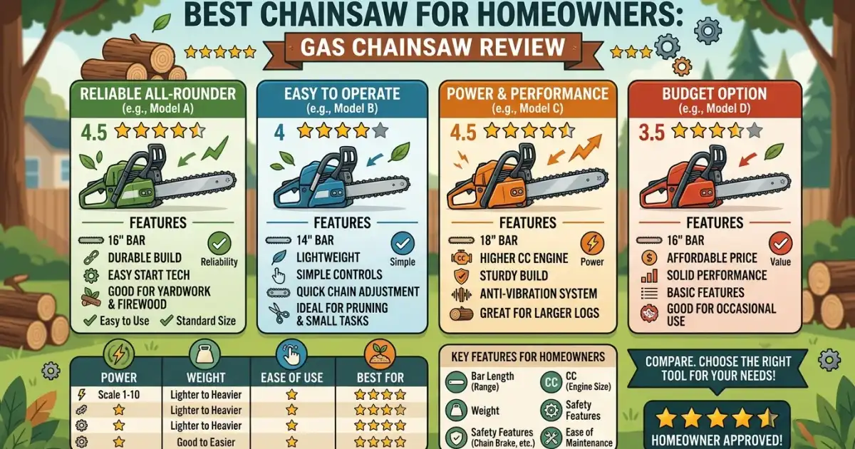 best chainsaw for homeowners Gas Chainsaw Review