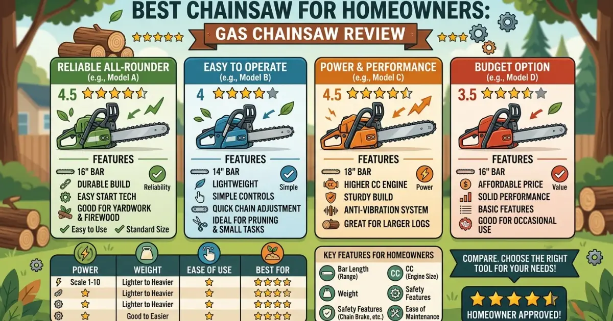 best chainsaw for homeowners Gas Chainsaw Review