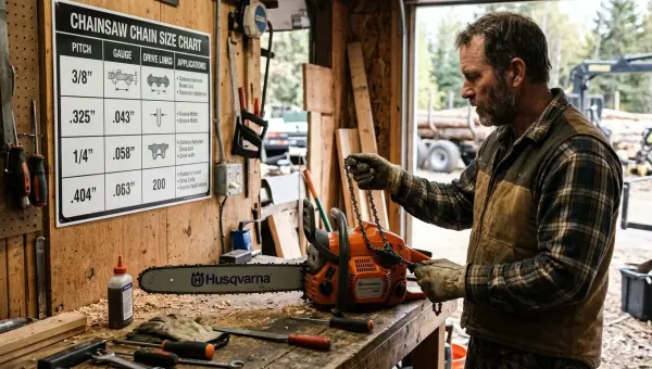 Chainsaw Chain Size Chart: Pitch, Gauge & Drive Links