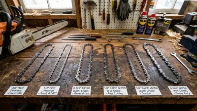 The Complete Chainsaw Chain Guide: Size, Pitch, Gauge, Sharpening & Replacement