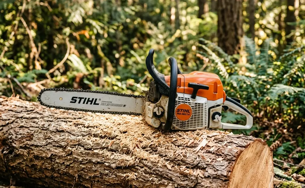 Stihl electric chainsaw lineup — MSA 120, MSA 140, MSA 161 T, MSA 220, and MSA 300 C-O battery chainsaws side by side