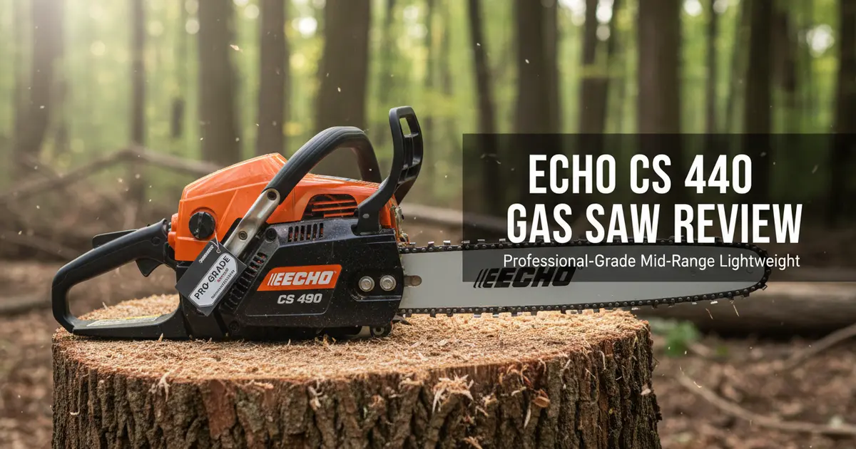 Echo CS 490 lightweight 50.2cc gas chainsaw with professional magnesium crankcase
