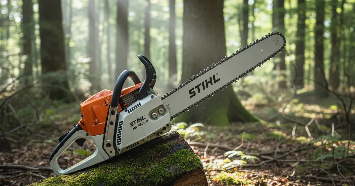 Stihl MS 462 Professional Gas Chainsaw in a forest setting