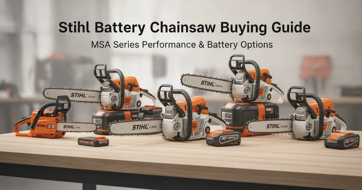 Stihl Battery Chainsaw Buying Guide: MSA Series Performance & Battery Options Gas Chainsaw Review
