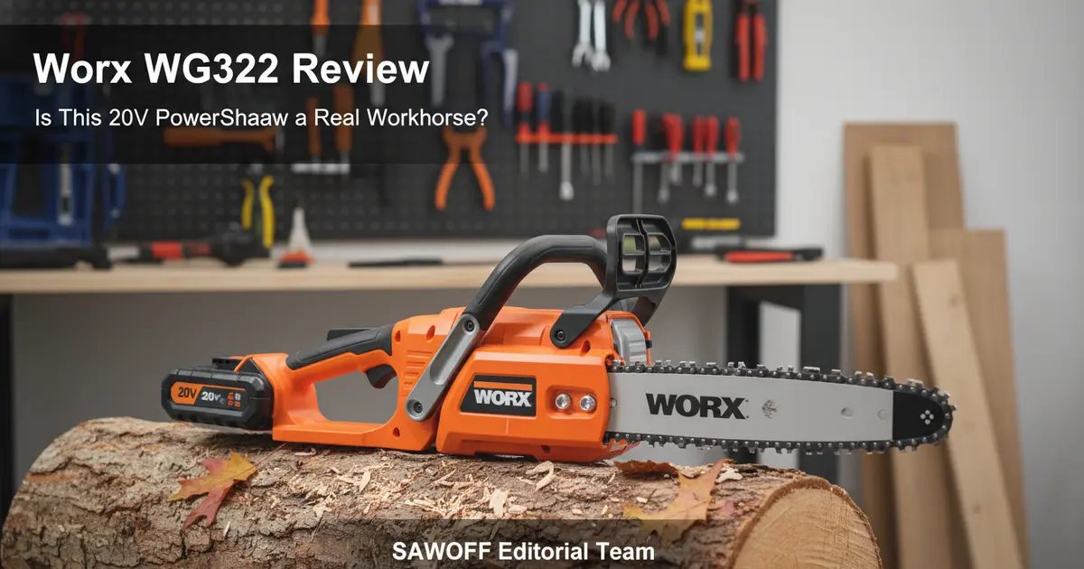 Worx WG322 20V Cordless Chainsaw Review